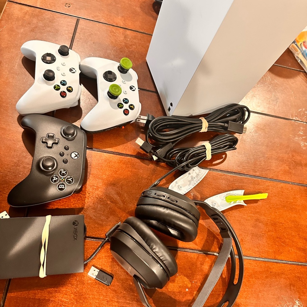 White and Black Gaming Console Bundle Xbox X